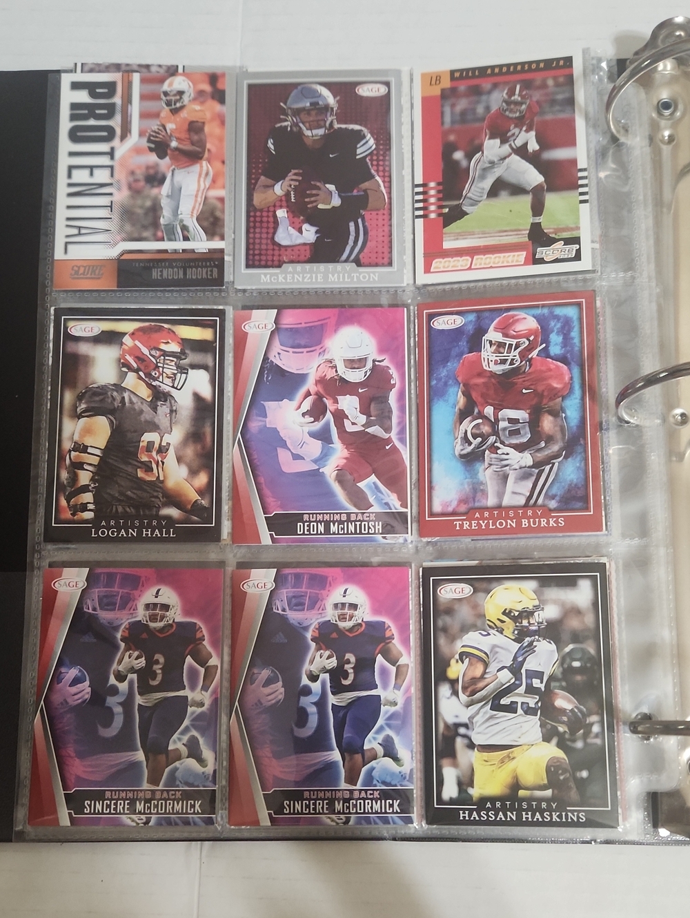 NFL And College Football Cards, Sage Artistry, Score Protential, Select,